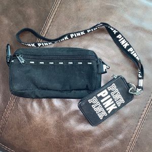 VS PINK Pouch and Lanyard ID Holder